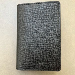Gunmetal/Black leather Coach wallet